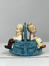 Old Couple Rocking Chairs Salt and Pepper Shakers Japan Caddy