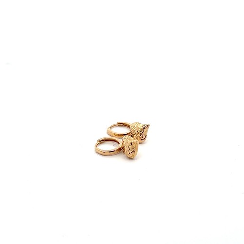 18k saudi gold earrings hoops - earrings,