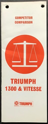 Triumph 1300 vitesse car - triumph,