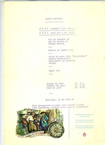 Hotel victoria menu - hotel,