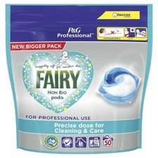 Fairy Non-Bio Washing Laundry Pods 50 Washes with child lock P&G Professional