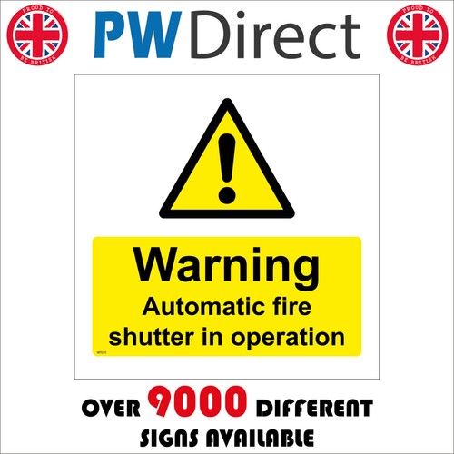 Sign warning automatic fire - automatic,