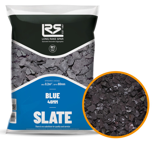Blue slate chippings - chippings, 20kg