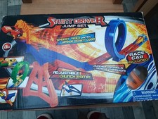 Toy Racing Car Stunt Driver Jump Race Track Set with Launch Ramp