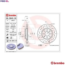 2x BRAKE DISC 09.5843.3X FOR