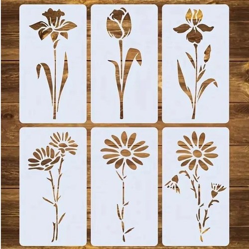 Piece floral craft stencil - piece,