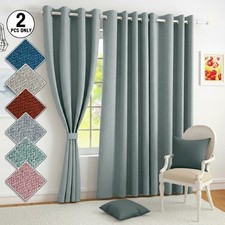 LINEN Blackout Eyelet Curtains