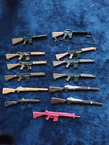 Vintage action man guns - vintage,