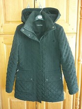 LADIES BLACK COAT CALVIN KLEIN SIZE UK 8