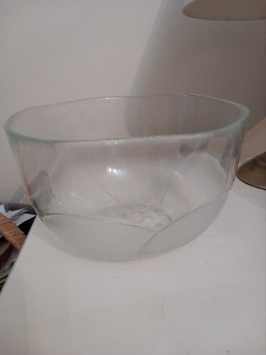 Vintage frosted clear glass - frosted, &