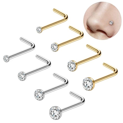 Nose pin stud - 2x,