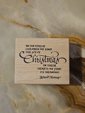 PSX Christmas Quote Rubber Stamp Leland Thomas E-3491 Santa Rosa USA