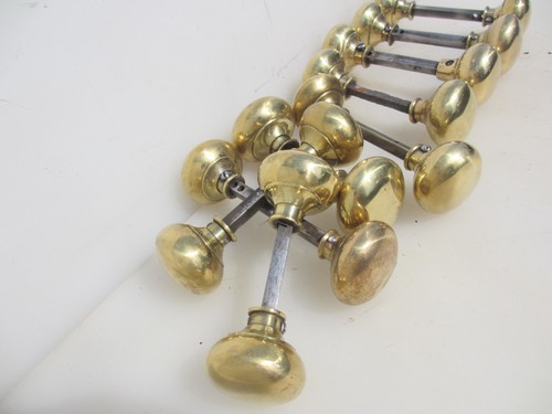 Victorian brass door knobs rim - victorian,