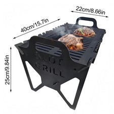 Portable Slot Grill Lightweight Collapsible BBQ Grill for Outdoor Camping Party