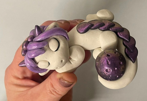 Moon dragon sleeping - moon,