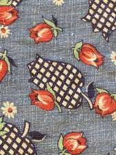 Vintage 1940s feedsack fabric