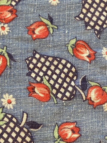 Vintage 1940s feedsack fabric