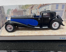 MATCHBOX MODELS OF YESTERYEAR 1930 BUGATTI ROYALE BLACK/BLUE 1/46 Y45