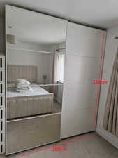 IKEA Pax Double Sliding Wardrobe 200x64x234cm