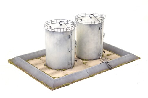 Oil storage twin tanks - storage,