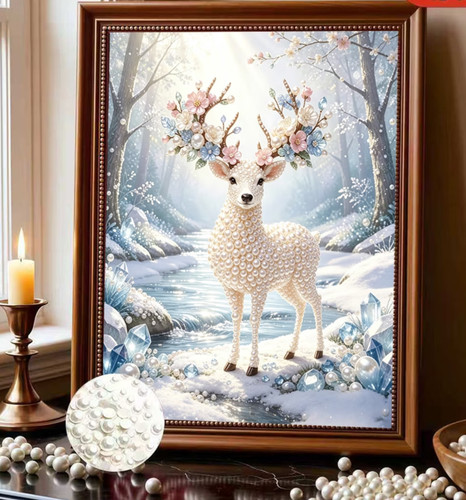 Forest deer christmas 5d - christmas,