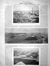 Original Old Antique Print 1901 Explosives Works Cornwall Cordite Australi 20th