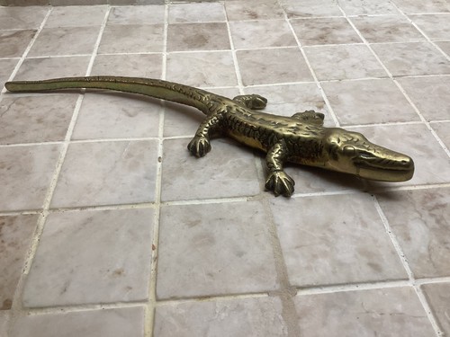 Solid brass alligator - solid,