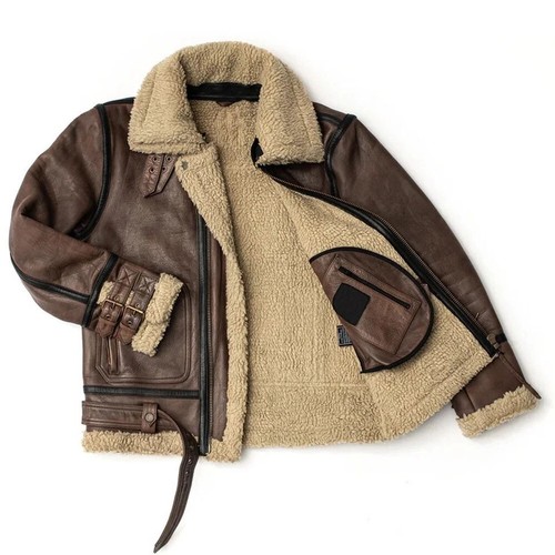 Men raf brown - raf, sheepskin