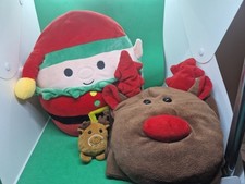 Squishmallows Elliot the Elf Christmas Soft Stuffed Toy 12” Plush Red & Reindeer