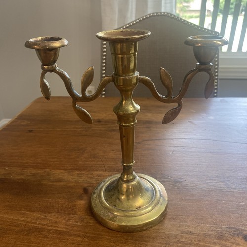 Vtg solid brass - 3, arm
