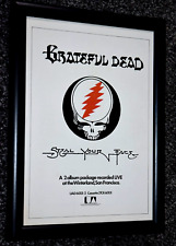 GRATEFUL DEAD Framed A4 1976 steal your face ALBUM Original promo RARE poster