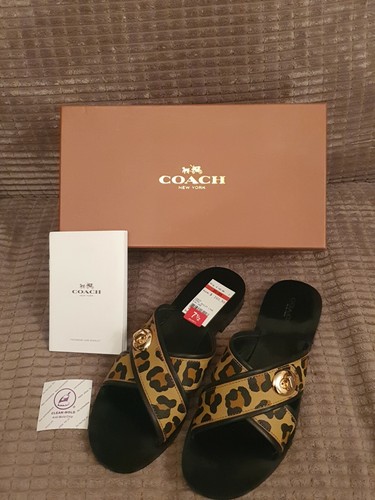 Coach sandals leopard ocelot - coach,