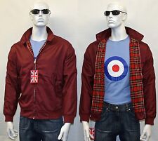 RETRO HARRINGTON JACKET MOD SKA BURGUNDY/WINE XXXXL 4XL