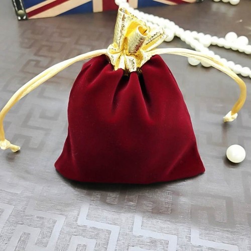 Velvet drawstring jewelry - velvet,