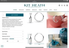 Kit Heath flourish Hoop Earrings In Sterling Silver