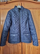 Ladies Marks & Spencer Indigo Quilted Jacket Navy Size 10