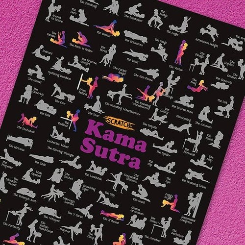 Kama sutra scratch poster - kama,
