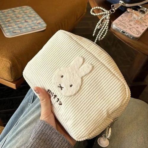 Miffy corduroy cosmetic bag - cosmetic,