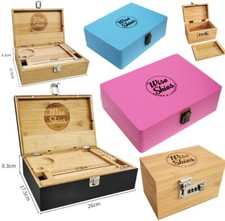 Wise Skies Wooden Rolling Boxes - Pick your Style - High Quality Smoking Boxes 