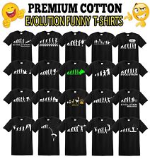 Funny Evolution T-Shirts Mens Novelty Joke Birthday Gift Present Party Tops Tees