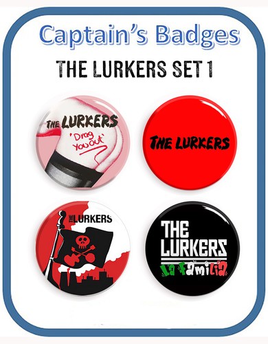 Set lurkers punk badges - lurkers,