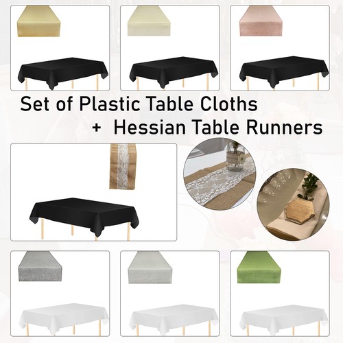 Burlap linen table - burlap, and