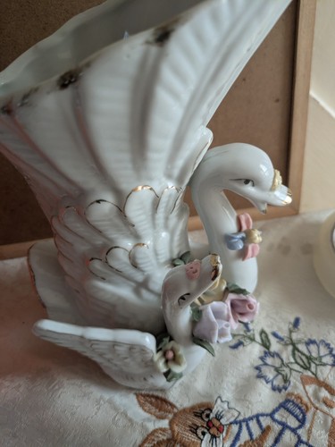 Vintage ceramic swan shaped - ceramic, swan-shaped