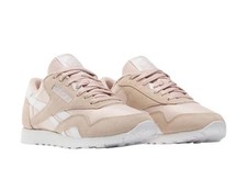 Reebok Classic Nylon Suede Womens Trainers Pink UK 6.5 New