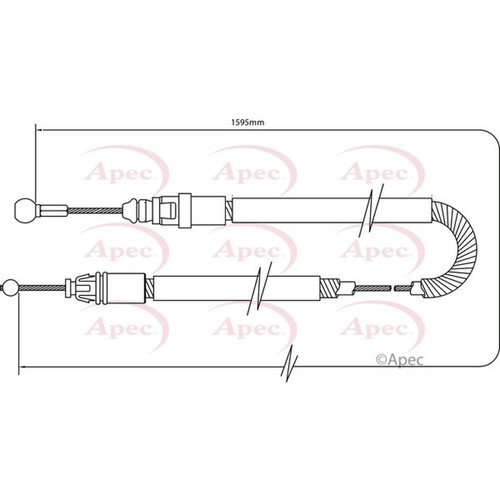 Apec handbrake cable right - apec,