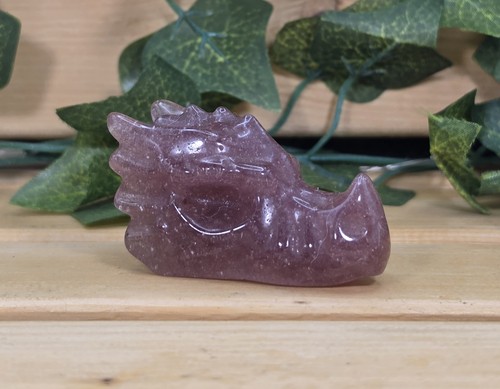 Strawberry quartz carved - strawberry,