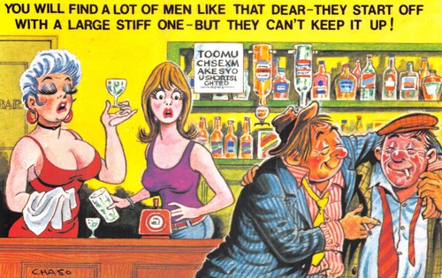 Bamforth comic postcard - comic,