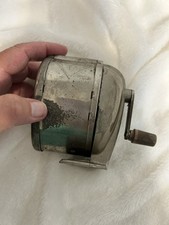 Boston L School Room Vintage Metal Wall/Desk Pencil Sharpener with Crank Handle