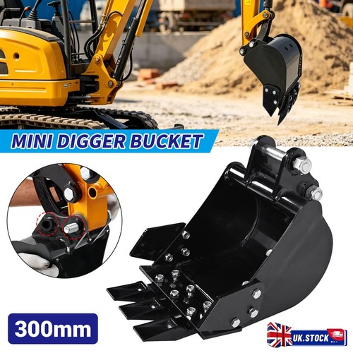 300mm digging bucket 25mm pins - 300mm,