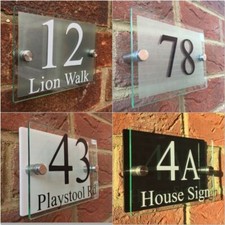 MODERN HOUSE SIGN PLAQUE DOOR